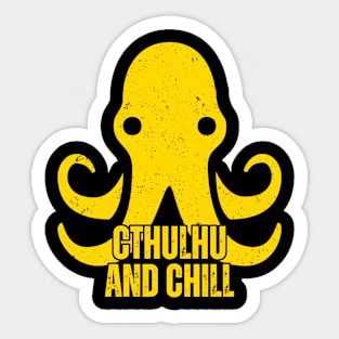 Cthulhu And Chill Sticker